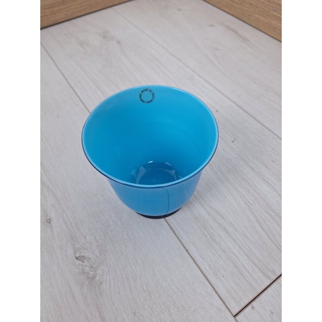 Vase in Blue Murano Glass from Venini, 1990s For Sale - Image 7 of 7