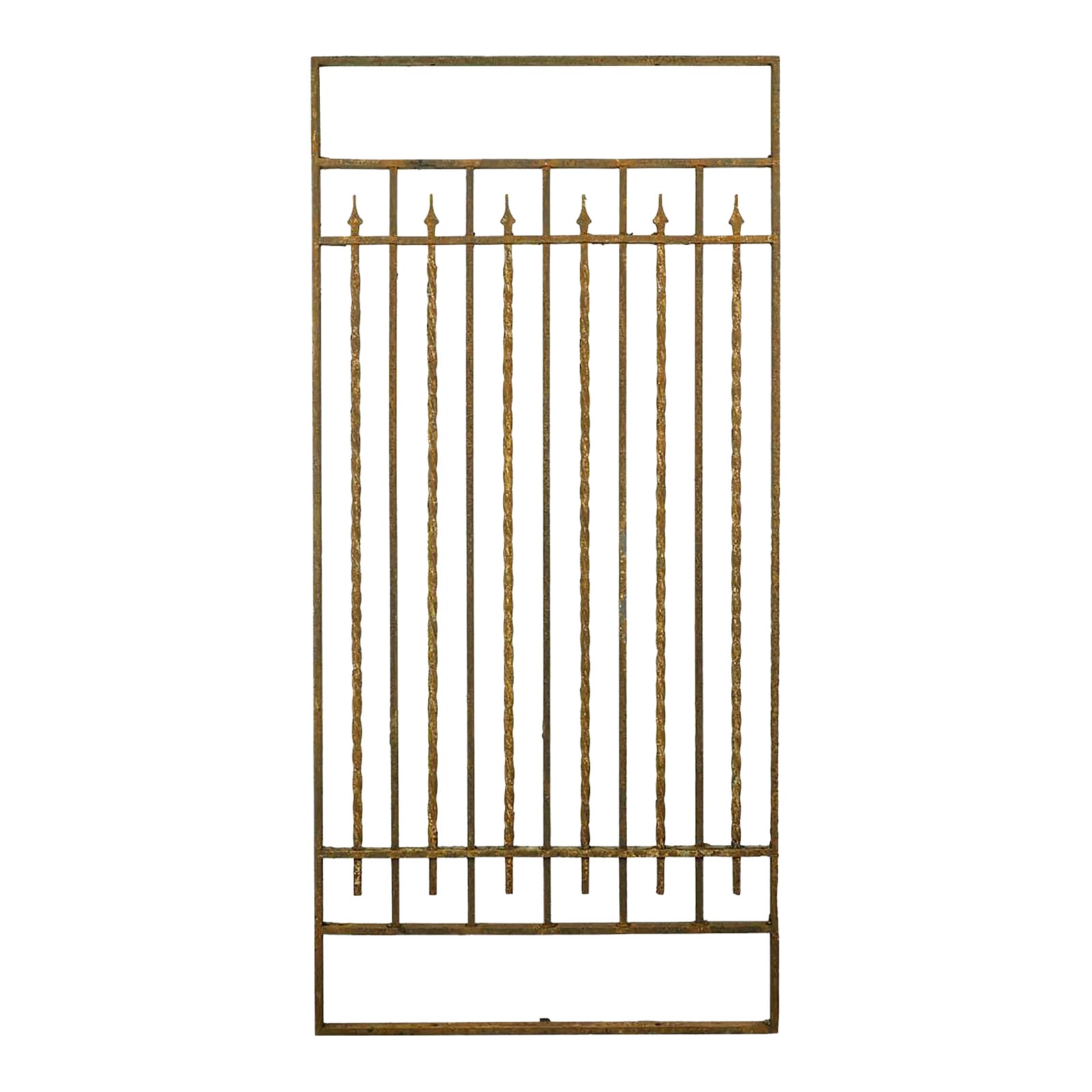 Mid 20th Century Reclaimed Wrought Iron Security Twisted Bars Window ...