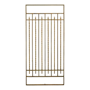 Mid 20th Century Reclaimed Wrought Iron Security Twisted Bars Window Guard