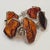 Mid-Century Modern Mid 20th Century Natural Cognac Baltic Amber Panel Link Bracelet For Sale - Image 3 of 10