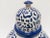 Royal Blue Moroccan Ceramic Lidded Urn With Arabic Calligraphy For Sale - Image 8 of 12