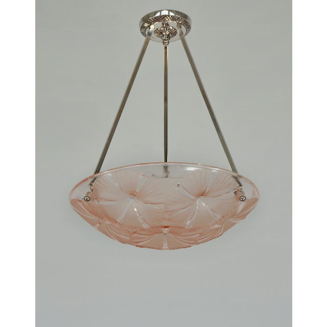 Art Deco French Art Deco Pendant Light by Francis Hubens & Degue - 1930 France For Sale - Image 3 of 13