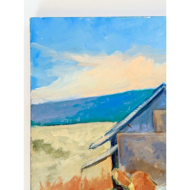 Blue Original Impressionist Landscape Painting, "Poppies," by Burson, 1995 For Sale - Image 8 of 10