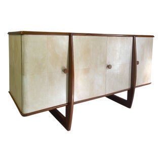 Italian Art Deco Sideboard in Parchment, 1940s For Sale
