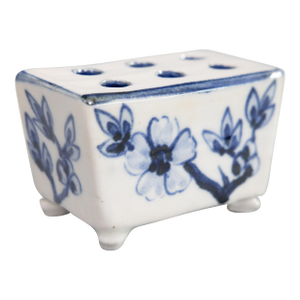 Antique Dutch Delft Faience Flower Brick Vase