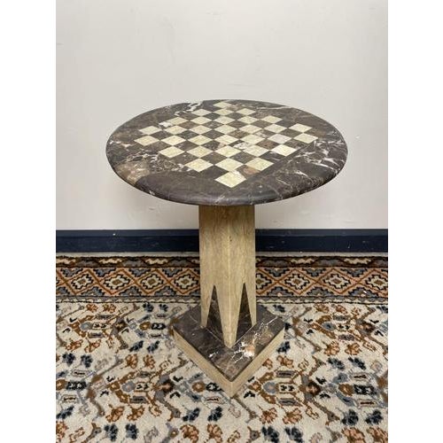 Chess Table in Marble For Sale - Image 5 of 5
