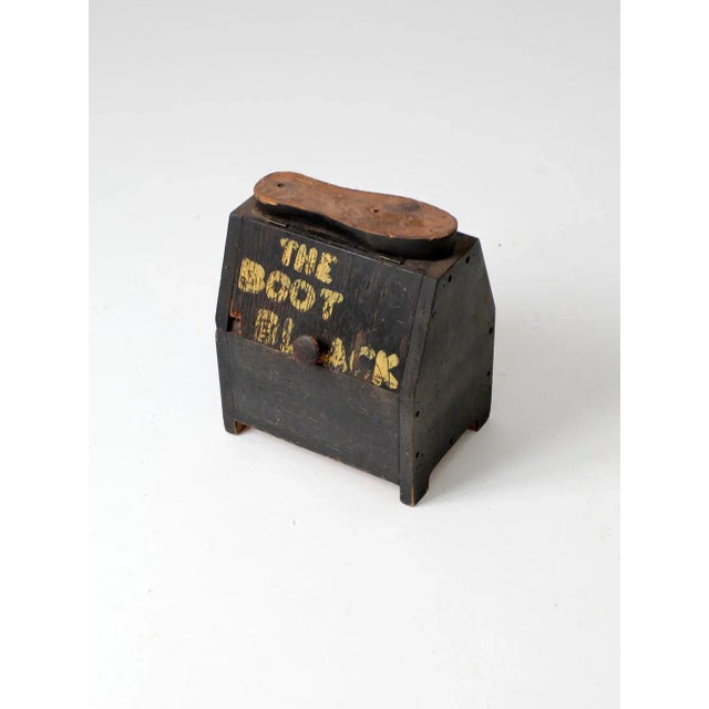 Antique Boot Shine Box For Sale - Image 4 of 8