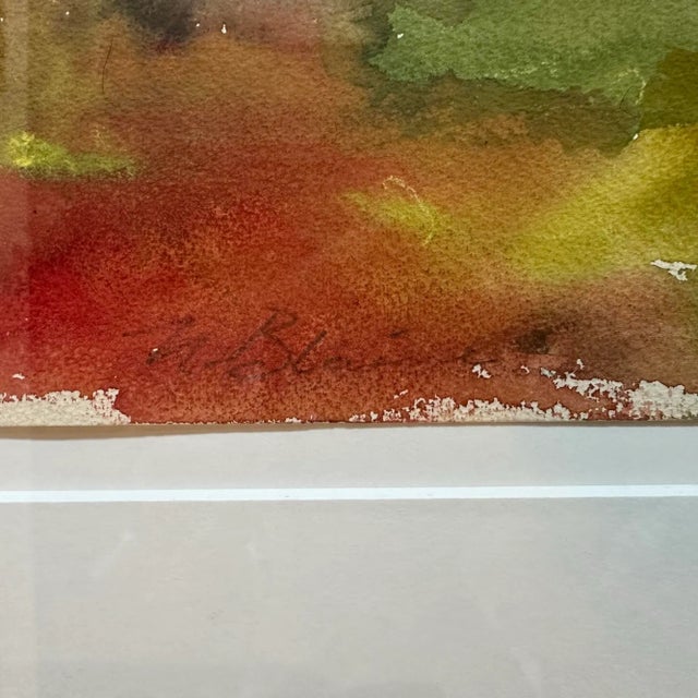 Expressionism Nell Walden Blaine, Untitled, Watercolor of a Tree in a Landscape, Circa 1960s For Sale - Image 3 of 4