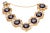 14KY Akoya Pearl & Gold Enamel Accent Link Bracelet For Sale
