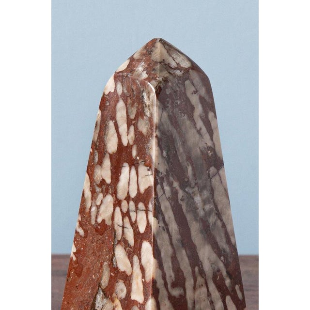 Mid-20th Century French Red Griotte Marble Obelisk For Sale - Image 4 of 7