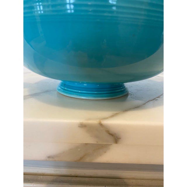 Early 20th Century Vintage Early 20th Century Fiesta Casserole Bowl in Original Turquoise Glaze For Sale - Image 5 of 10