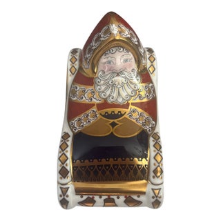 Royal Crown Derby Santa in Sleigh Paperweight For Sale