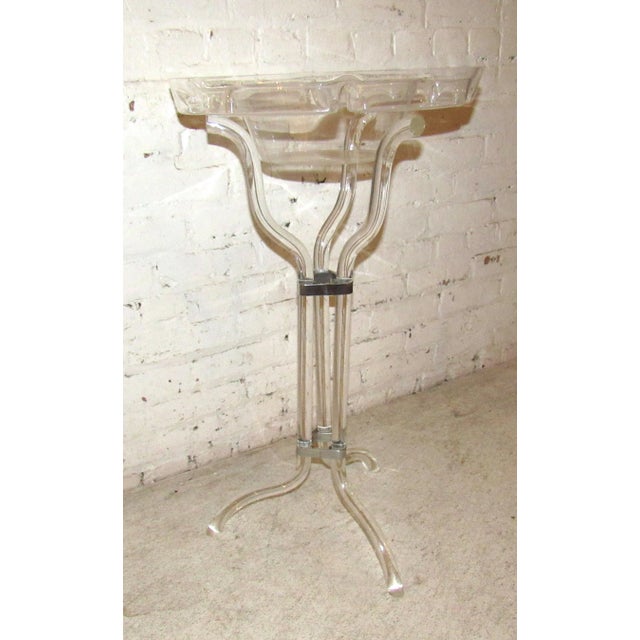 Mid-Century Modern Mid 20th Century Lucite Bucket Stand For Sale - Image 3 of 8