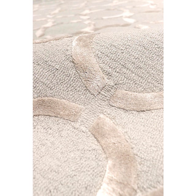 Pasargad Home Edgy Hand-Tufted Silk & Wool Area Rug- 9' X 12' For Sale - Image 4 of 7