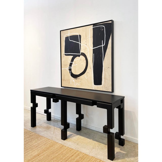 Contemporary Fragment Console by Hardware Goods & Co – Hand-Finished Sculptural Steel Table For Sale - Image 3 of 5