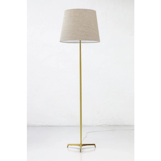 White Swedish Floor Lamp, 1950s For Sale - Image 8 of 8