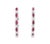 14K White Gold Diamond Ruby Hoop Earrings. This elegant pair features numerous brilliant round diamonds totaling 1.1...