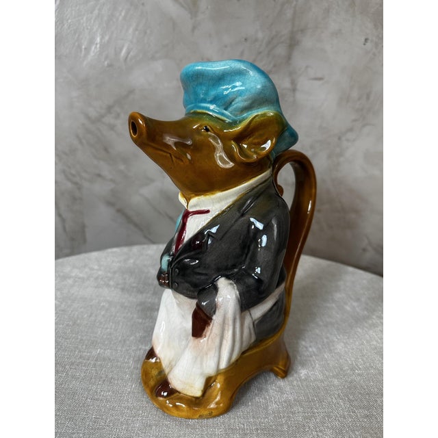 Slipware Pig Pitcher, 1920s For Sale - Image 14 of 14