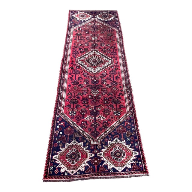 Fine Geometric Caucasian Handwoven Runner For Sale