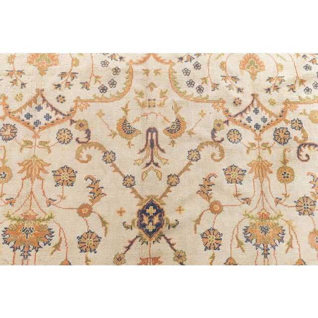 Antique Turkish Oushak Rug For Sale - Image 4 of 10