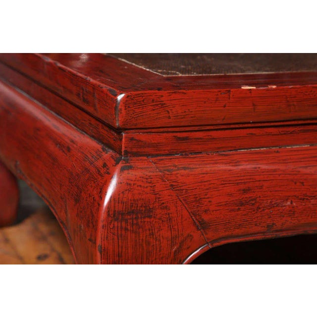 Mid 19th Century Antique Large Opium Bed Coffee Table With Rattan Insert From 19th Century, China For Sale - Image 5 of 11