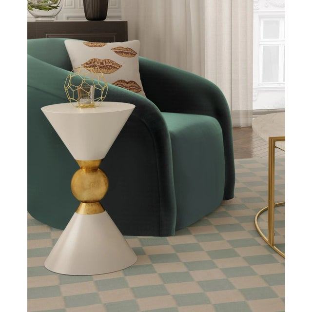 Balhi White Side Table For Sale - Image 4 of 7