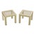 Modern Hollywood Regency Pair Of Lacquered Greek Key Glass Top End Tables For Sale - Image 3 of 18