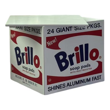 Andy Warho, Brillo Box White (Flat), 2025, Print on Wood box For Sale
