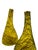 Art Nouveau Late 20th Century Art Nouveau Blown Yellow Glass Vases With Veined Design- Set of 2 For Sale - Image 3 of 4