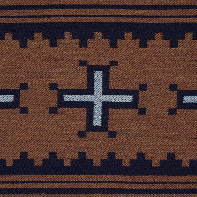 Traditional Sample - Schumacher Born For Water Fabric In Terracotta For Sale - Image 3 of 6