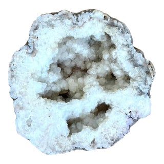 Vintage White Quartz Geode For Sale