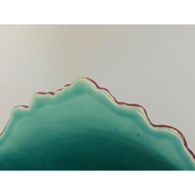 Blue 19th Century French Majolica Cache-Pot Jardinière with Blue and Purple Colors For Sale - Image 8 of 14