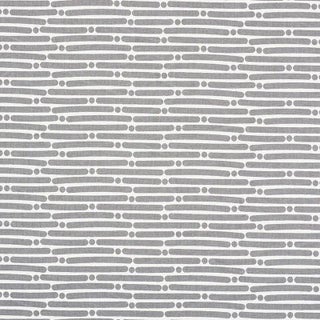 Sample - Schumacher X Studio Bon Dot Dash Fabric in Grey For Sale