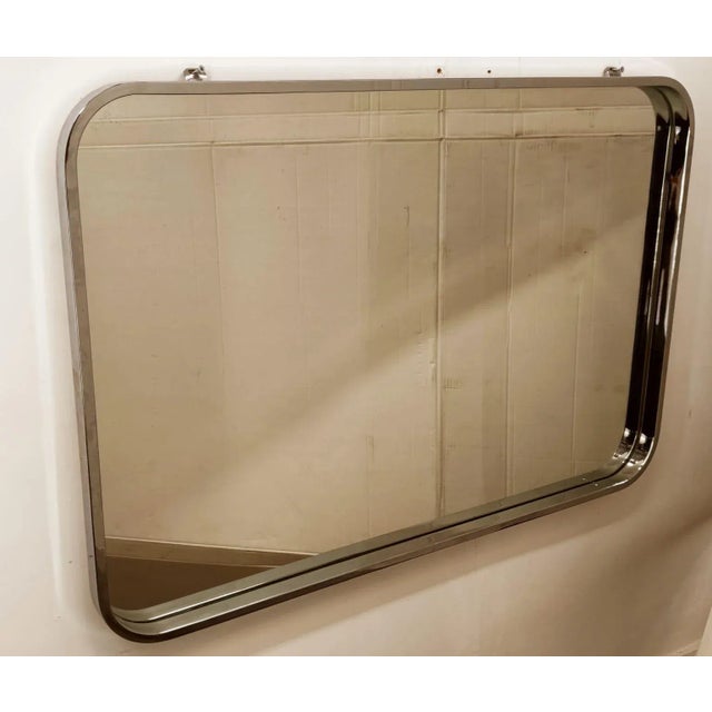 Metal Mirror With Chrome Frame For Sale - Image 7 of 12
