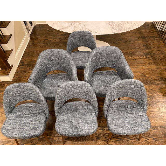 Custom Upholstered Saarinen Kitchen Chairs Set Of 6 Chairish
