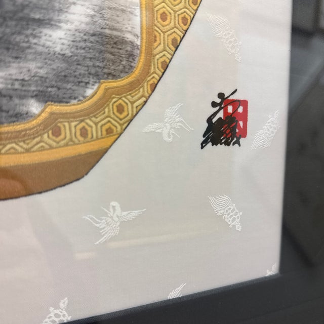 1980s Original Painting on Silk by Hisashi Otsuka For Sale - Image 5 of 9