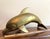 Vintage Mid-Century Solid Brass 21-Inch Leaping Dolphin Sculpture For Sale - Image 10 of 12