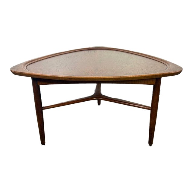 Sculptural Danish Modern Triangular Coffee Table For Sale