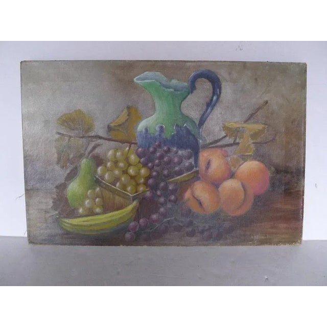 Antique Still Life of Fruit Painting For Sale - Image 4 of 4
