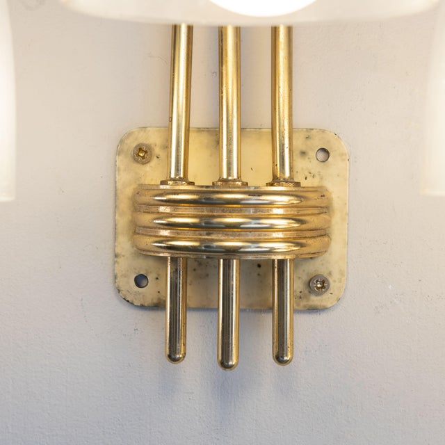 Brass Wall Light with Glass Elements, 1960s, Set of 2 For Sale - Image 9 of 11