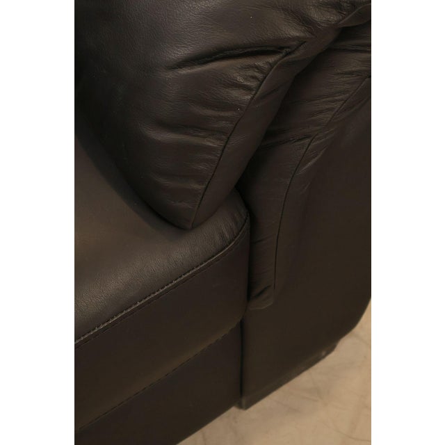 Italsofa Contemporary Black Leather Club Chair For Sale - Image 9 of 18