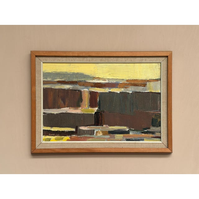 Mid-Century Modern Karl Axel Gadd, Abstract Composition, 1960s, Oil Painting on Canvas, Framed For Sale - Image 3 of 18
