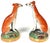 Pair of Victorian Staffordshire Pottery Seated Whippet Figures, Circa 1860 For Sale - Image 4 of 13