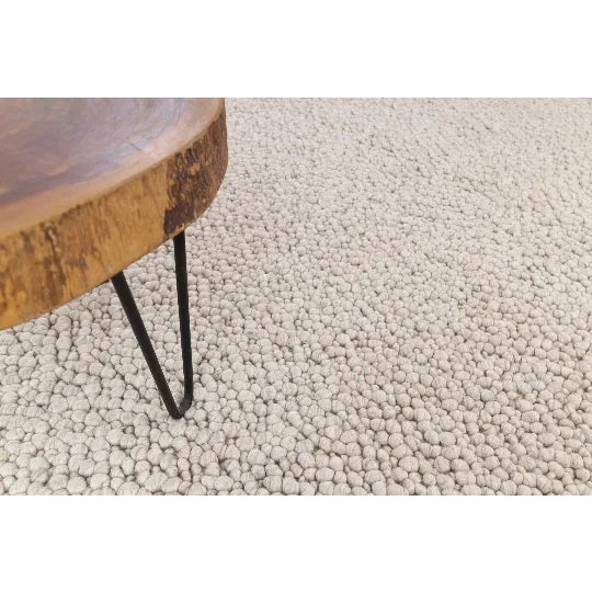 Textile Chunky Wool Felted Nordic Flatweave Rug in Ivory and Cream, 2.5x8 Ft. For Sale - Image 7 of 12