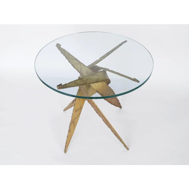 Mid-Century Modern Silas Seandel Brutalist Round Side Table For Sale - Image 3 of 13