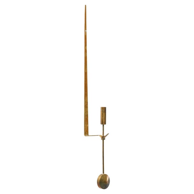 1950s Candlestick in Brass by Pierre Forssell for Skultuna, 1950s For Sale - Image 5 of 5