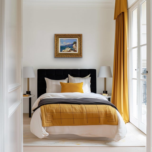 Gustave Vidal, Fishermen on the Rocks, 1930s, Oil Painting, Framed For Sale - Image 15 of 18