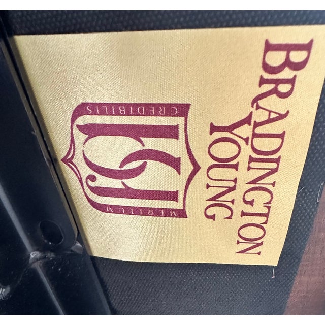 Vintage Bradington Young Executive Office Chair Leather Seat For Sale - Image 11 of 12