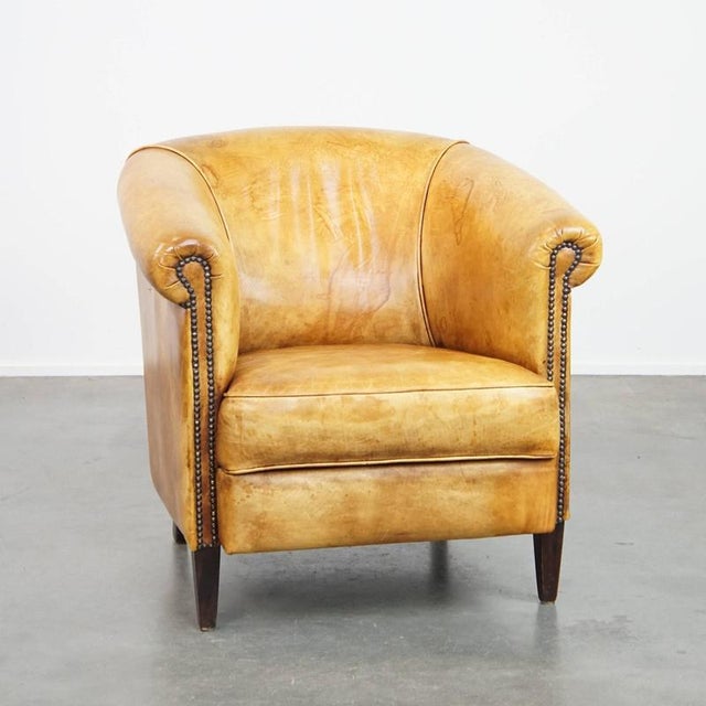 English Leather Club Chair For Sale - Image 13 of 13