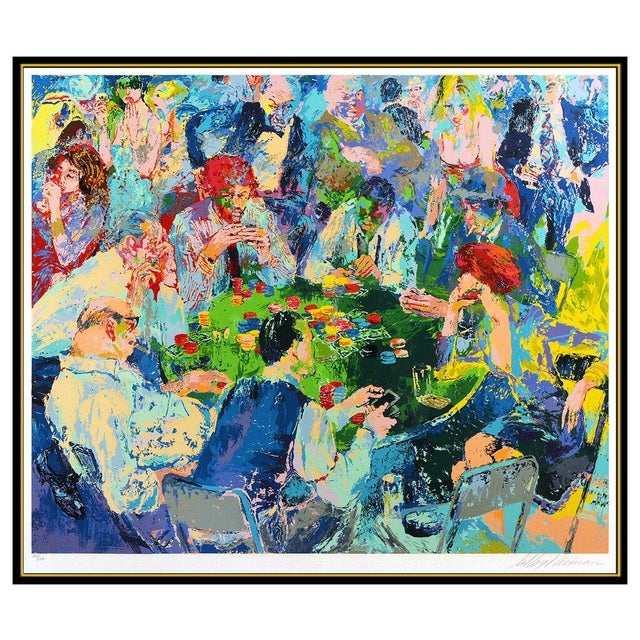 Abstract Expressionism 1980s Stud Poker, LeRoy Neiman For Sale - Image 3 of 6